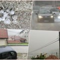 Snimci žestokog nevremena U zapadnoj Srbiji: Jak grad tukao širom zemlje, padala zrna od 8-9cm, ulice potopljene! (video)