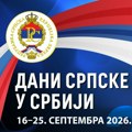 Manifestacija „Dani Srpske u Srbiji” od 16. do 25. septembra u 14 gradova