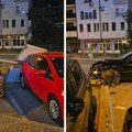 Pijana devojka "poršeom" slupala automobile na parkingu: Od siline udara oborila i stub ulične rasvete