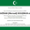 Danas dženaza Sulejman-ef. Baždaru u Sjenici