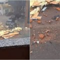 Obrušio se krov zgrade u Mladenovcu zbog jakog nevremena: Strašan snimak kruži mrežama (Video)