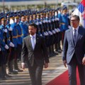 Predsednik Vučić dočekao Milatovića ispred Palate Srbija