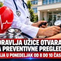 Preventivni pregledi u ponedeljak u Užicu: akcija Doma zdravlja od 8 do 10 časova