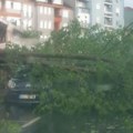 Posledice nevremena u Kruševcu Olujno nevreme čupalo drveće, uništeni automobili i krovovi