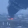 Požar na aerodromu u gradu Mineralne vode u Rusiji