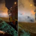Žar sa badnjaka pao na automobil i zapalio ga! Požar u Ribnjaku, šteta na vozilu je totalna (VIDEO)
