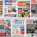 Naslovne strane sutrašnjih novina: Prelistavanje štampe za subotu, 10. januar 2026. godine