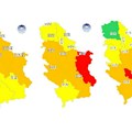Danas, sutra i prekosutra narandžasti meteoalarm za područje Šumadijskog upravnog okruga