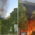 Veliki požar u Beogradu: Gust oblak crnog dima na Adi Ciganliji (video)
