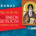 Kurir vam danas poklanja ikonu - sveti Simeon Mirotočivi u zlatotisku sa molitvom