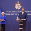 Želimo da se Srbija pridruži EU, računamo na pouzdanog partnera: Predsednica EK se sastala sa Vučićem u Beogradu