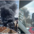 Prvi snimak požara u Beogradu: Gori poslednji sprat zgrade u Učiteljskom naselju