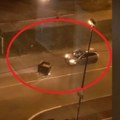 Bizaran snimak nevremena u Beogradu: Kontejner "jurio" automobil na Vidikovcu (video)