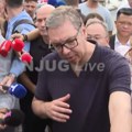 Predsednik Vučić obilazi radove na izgradnji Dunavskog koridora