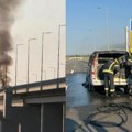 DRAMA NA MOSTU: Izgoreao automobil na auto-putu Šabac – Ruma