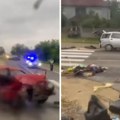 Ovo je "golf smrti": Vozač se svom silinom zakucao u "ladu" kod Smedereva, vozilo se prepolovilo