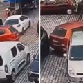 Žena (72) htela da izađe sa parkinga, pa slupala šest automobila: Kamera snimila totalni haos!