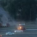 Zapalio se automobil na auto-putu u Beogradu