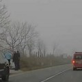Saobraćajka između Sremske Kamenice i Petrovaradina: Vozilo završilo u jarku, objavljen snimak s mesta nesreće (video)