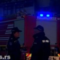 Požar u restoranu na Banovom brdu, saobraćaj obustavljen u oba smera