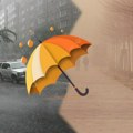 Topla garderoba i kišobran Oblačno, hladno, kiša ; Budite oprezni u saobraćaju