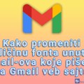 Kako promeniti veličinu fonta unutar email-ova koje pišete na Gmail veb sajtu