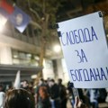 Студент на скупу подршке Богдану Јовичићу: Живимо у држави у којој људи који дигну глас буду сатерани у ћошак