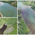 (Video) Crvene mrlje plutaju limom Stranci podigli dron i ostali šokirani; Nepoznata materija prekrila reku