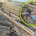 Strani radnici bez ikakve opreme na gradilištu železničke stanice Novi Beograd FOTO