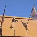 Ruglo: Zastave na Sportskoj hali „Kraljevica“ u ritama