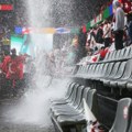 Pljusak napravio pometnju, poplava na stadionu na kom se igra EURO 2024 VIDEO