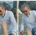 VIDEO Glumac Gagi Jovanović stigao na Slaviju sa kolonom iz Zemuna