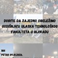 Tehnološki u blokadi poziva građane na oneležavanje godišnjice blokade u petak u 18 sati