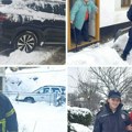 Heroji Srbije: Policajci i vatrogasci rame uz rame sa građanima, čiste sneg i probijaju se do zavejanih domova