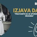 Izjava dana: „Prestanite da se upoređujete sa drugima“
