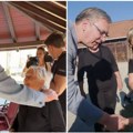 Dočekao ga iguman Mihajlo Vučić u manastiru Jovanja u Valjevu, zapalio sveću i celivao mošti jasenovačkih mučenika