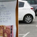 "Šokirana sam, retki su ovakvi danas": Ogrebao auto na parkingu, pa joj ostavio poruku i novac (Foto)