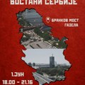 „Vostani Serbije“: Od 18 časova počinje blokada Brankovog mosta i Gazele