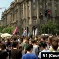 Protest akademske zajednice, blokirana raskrsnica ispred Vlade Srbije