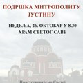 U nedelju podrška naroda mitropolitu Justinu