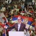 Vučić na skupu "Ujedinjene Srbije": Ništa nije ružičasto, sve ispod 50 odsto nije pobeda