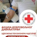 Dobrovoljno davanje krvi 21. avgusta u Čajetini