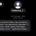 Leskovčanima na dan izbora stižu SMS poruke sa pozivom da glasaju za listu Aleksandra Vučića