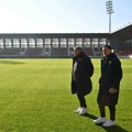 Radujko i Stojanović obišli stadion u Leskovcu - teren u znatno boljem stanju FOTO