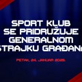 Sport klub se pridružuje generalnom štrajku građana