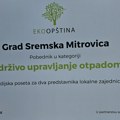 Још једно признање за Сремску Митровицу – европска награда за управљање отпадом