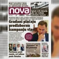 "Nova" piše: Građani plaćaju predizbornu kampanju vlasti