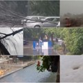 (Foto/video) poplavljene ulice, vetar čupao drveće Superćelijska oluja jutros ponovo pogodila delove Vojvodine i Beograd…