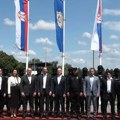 Brkić sa Urkizom na prikazu vežbe UKP u Nastavnom centru "Makiš"