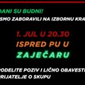 „Iznad naših kuća još uvek lete dronovi“: Večeras novi protest ispred PU Zaječar u 20.30 sati